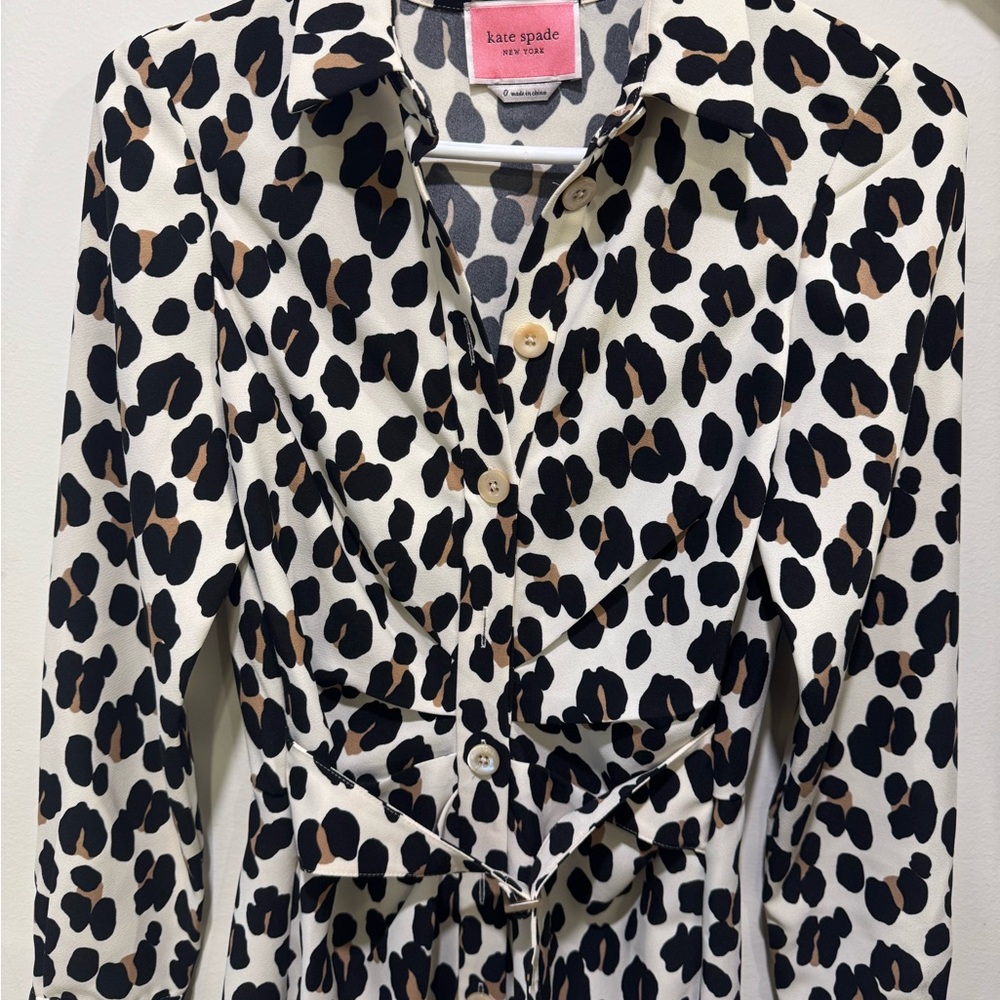 Leopard Print Wrap Dress - Picture 3 of 4